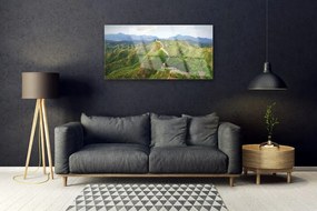 Obraz na skle Veľká múr hora krajina 125x50 cm