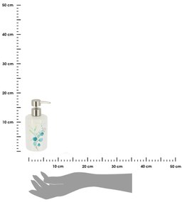 TENDANCE Dávkovač mydla Aquarelle Eukaliptus, kombinácia farieb/s chrómovými prvkami