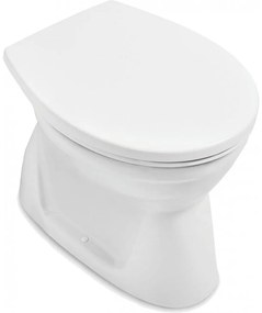 VILLEROY &amp; BOCH O.novo samostatne stojace WC s plochým splachovaním bez vnútorného okraja, 360 x 525 mm, biela alpská, s povrchom CeramicPlus, 7619R1R1