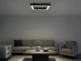 LED stropné svietidlo LED/100W/230V 3000/4000/6500K 80x80 cm čierne