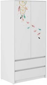 Detská šatníková skriňa s lapačom snov 180x55x90 cm