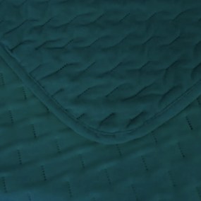 Zamatový prehoz na posteľ ASTRALIA, petrolejový Rozmer: 170 x 210 cm