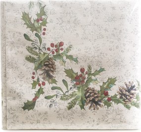 VIANOČNÝ GOBELÍNOVÝ OBRUS PINE 140X180 CM VZOROVANÁ