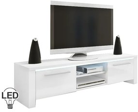 TV stolík/skrinka Freddy (biela + lesk biely). Vlastná spoľahlivá doprava až k Vám domov. 780040