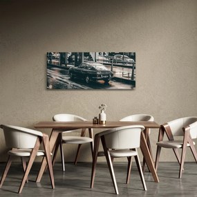Obraz idúceho auta (120x50 cm)