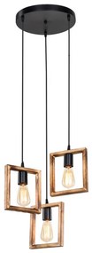 Zuma Line ASZ.1678 - Luster na lanku ATRIA 3xE27/20W/230V borovica/čierna