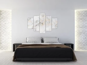Obraz bielej mandaly (150x105 cm)