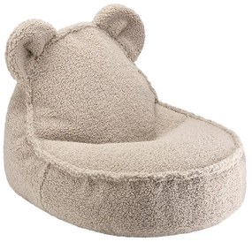 Svetlohnedý detský sedací vak z textílie buklé Bear – Wigiwama