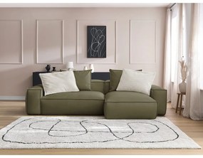 Zelená rohová pohovka z imitácie kože Boheme – Bobochic Paris