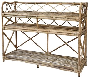 Ratanový regál / komoda s policami Service table - 118*40*92cm