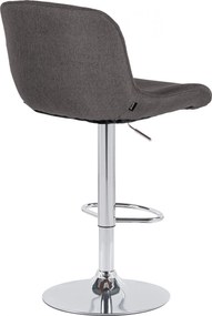 Barová stolička Solon - látka, chróm rám - tmavošedá