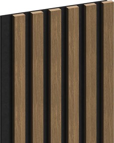 Mexen Lam-F, akustické stenové lamely 275 × 30 cm, plstený podklad 8 mm, technická dyha, orech prírodný, S105-275307-3015-016