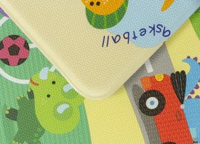 Koberce Breno Kusový koberec Dwinguler Športujúci dinosauri, viacfarebná,125 x 185 cm