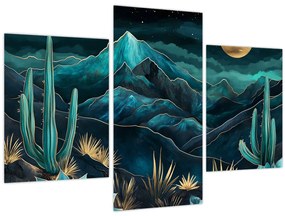 Obraz - Tyrkysová noc (90x60 cm)