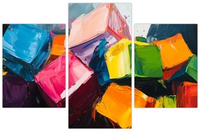 Obraz - Farebné kocky (90x60 cm)