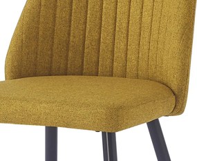 Jedálenská stolička Vicenza, horčicovo žltá látka