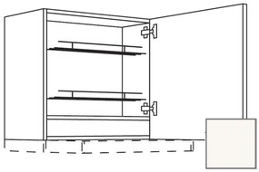 Kuchynská skrinka horní Naturel Erika24 pre digestor 60x57,6x35 cm bílá lesk 450.WDAF657RN