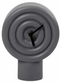 Stolové keramické hodiny 16 cm 1xAA sivé