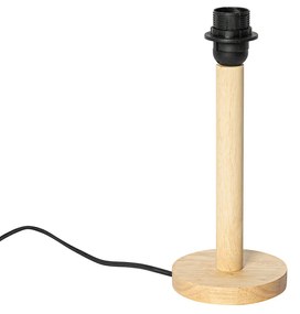 Rustikálna stolná lampa drevo bez tienidla - Mels