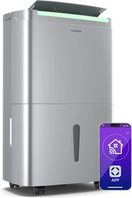 Klarstein DryFy Connect 40 odvlhčovač vzduchu, 40 l / deň, 60-70 m², ovládanie pomocou aplikácie, mobilný, nádrž na vodu