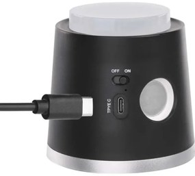 LED Stmievateľná nabíjacia stolná lampa 4v1 LED/6W/3,7V 3000K/4000K/6500K čierna