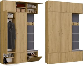 Předsíňová stěna Haga 2Sz1W 150 cm dub Artisan