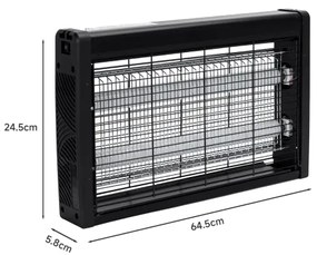 Brilagi - Elektrický lapač hmyzu 2xUV/18W/230V, do 100 m², čierny