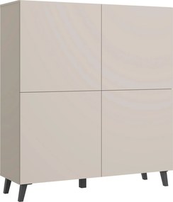 XXXLutz VYSOKÁ KOMODA, béžová, kašmírová, 120/128/39 cm P & B - Online Only drobný nábytok - 002778008203