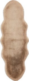 XXXLutz UMELÁ KOŽUŠINA, 55/160 cm, taupe Novel - Koberce - 007821011601