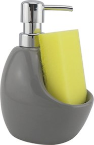 Kuchinox Dávkovač mydla MINI s priehradkou - AMP_004M, sivá/chróm
