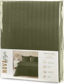 SATÉNOVÉ OBLIEČKY VERA 140X220 CM, 1 KS 70X80 CM OLIVOVÉ