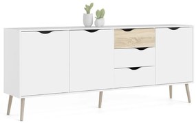 Biela komoda 196x82x39 cm Oslo – Tvilum