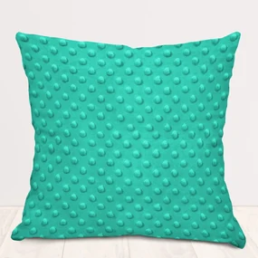 Biante Detská obliečka na vankúš Minky 3D bodky MKP-047 Tyrkysovo zelená 40 x 40 cm