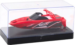 LEAN Toys RC rýchlostný čln na diaľkové ovládanie bielo-červený 15cm