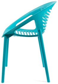 Tyrkysovomodrá plastová záhradná stolička Joanna – Bonami Selection