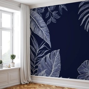 Fototapeta - Línie tropických listov (147x102 cm)