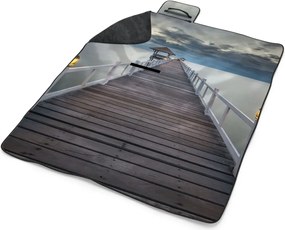 Sablio Plážová deka Drevené mólo: 200x140 cm