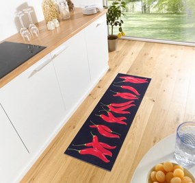Hanse Home, Behúň Cook & Clean 105727 Black Red, 50x150, červená, kuchyňa