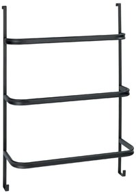 Čierny samodržiaci vešiak na uteráky Wenko Towel Holder Black, 21 × 54 cm