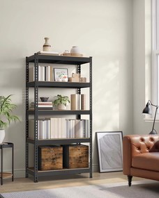 Dílenský regál Matys 90 cm hnědý/černý