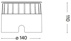 Ideal Lux- LED Nájazdové svietidlo FLOOR LED/12W/230V pr. 14 cm CRI 90 IP67 chróm
