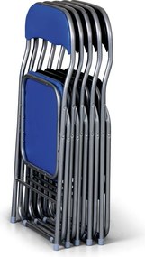 Skladacia konferenčná stolička BRIEFING, 6 ks, modrá