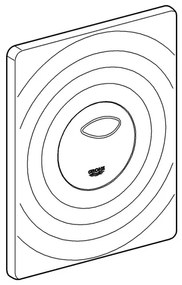 GROHE 38861000 - Ovládacie tlačidlo SURF 156 × 197 mm, lesklý chróm