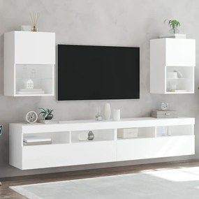 TV skrinky s LED svetlami 2 ks biele 40,5x30x60 cm 837030