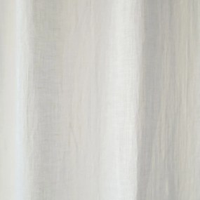 Biely ľanový ľahký záves s tunelom Linen Tales Daytime, 250 x 130 cm