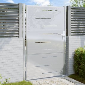 Záhradná brána 100x125 cm, nehrdzavejúca oceľ 376482