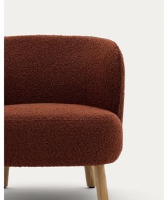 Kreslo v terakotovej farbe z textílie buklé Ulit – Kave Home