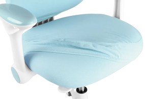 Detská rastúca stolička Neoseat JUNI 007 — látka, prateľný poťah, modrá