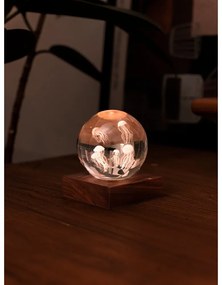 Tmavohnedá svetelná dekorácia na USB Amber – Gingko