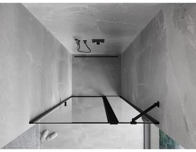 Mexen MIST, 1-krídlové sprchové dvere (1d+1s) 70x200 cm, 6mm číre sklo s čiernym rámom, pravý, 8A4-070-000-70-70-P